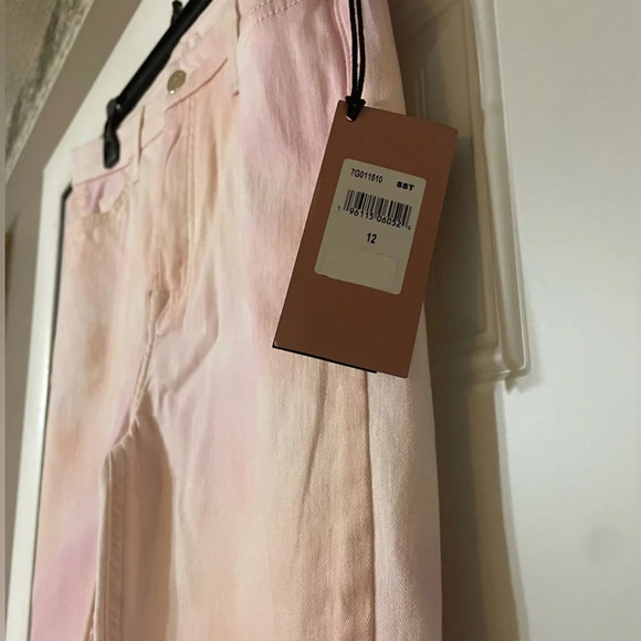 Jen7 by 7 for All Man Kind TieDye High Waist Cropped Skinny Jeans size 12 - Picture 7 of 10